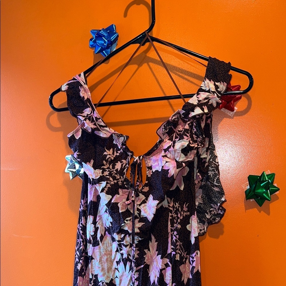 Intimately Free People Floral Ruffle Women's Maxi Dress - Picture 1 of 8